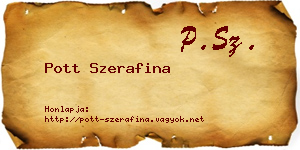 Pott Szerafina névjegykártya